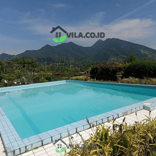 Villa keluarga di puncak dengan kolam renang murah