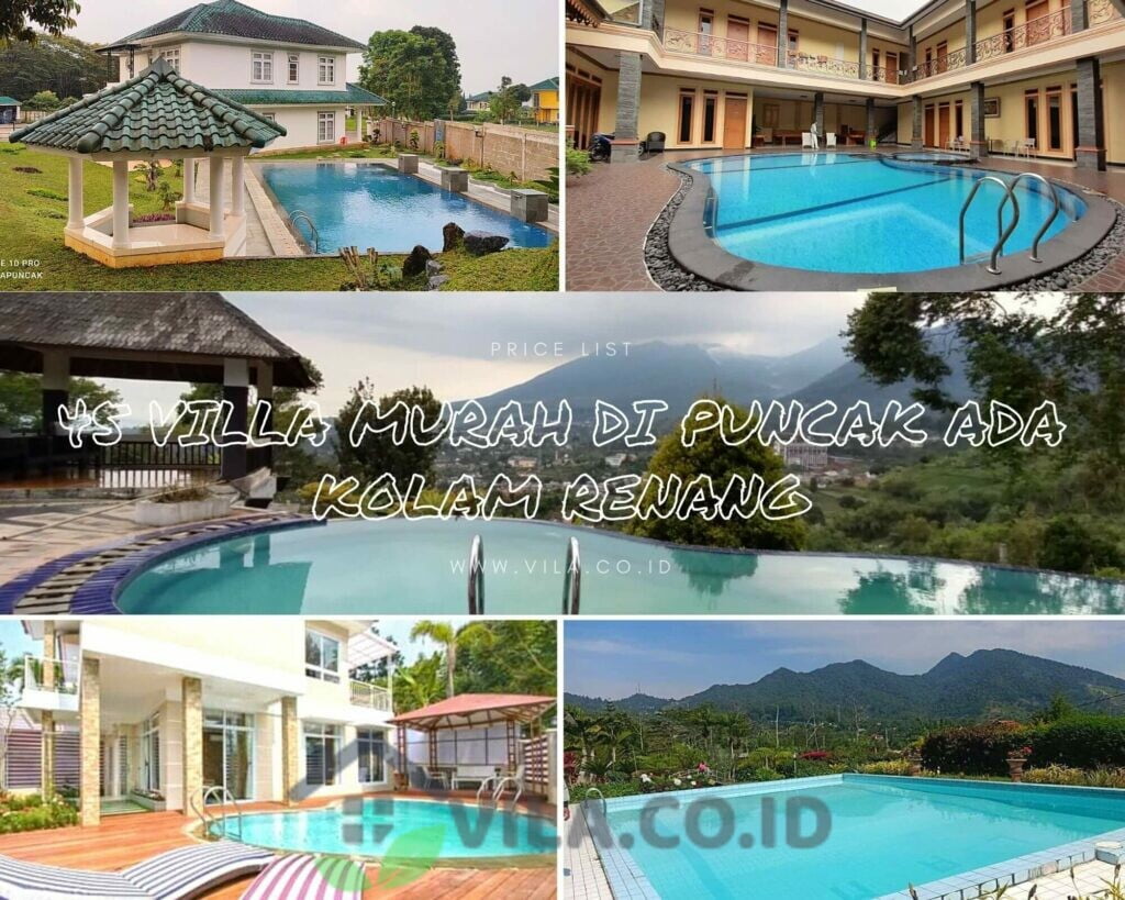 45 villa murah di puncak ada kolam renang private pool