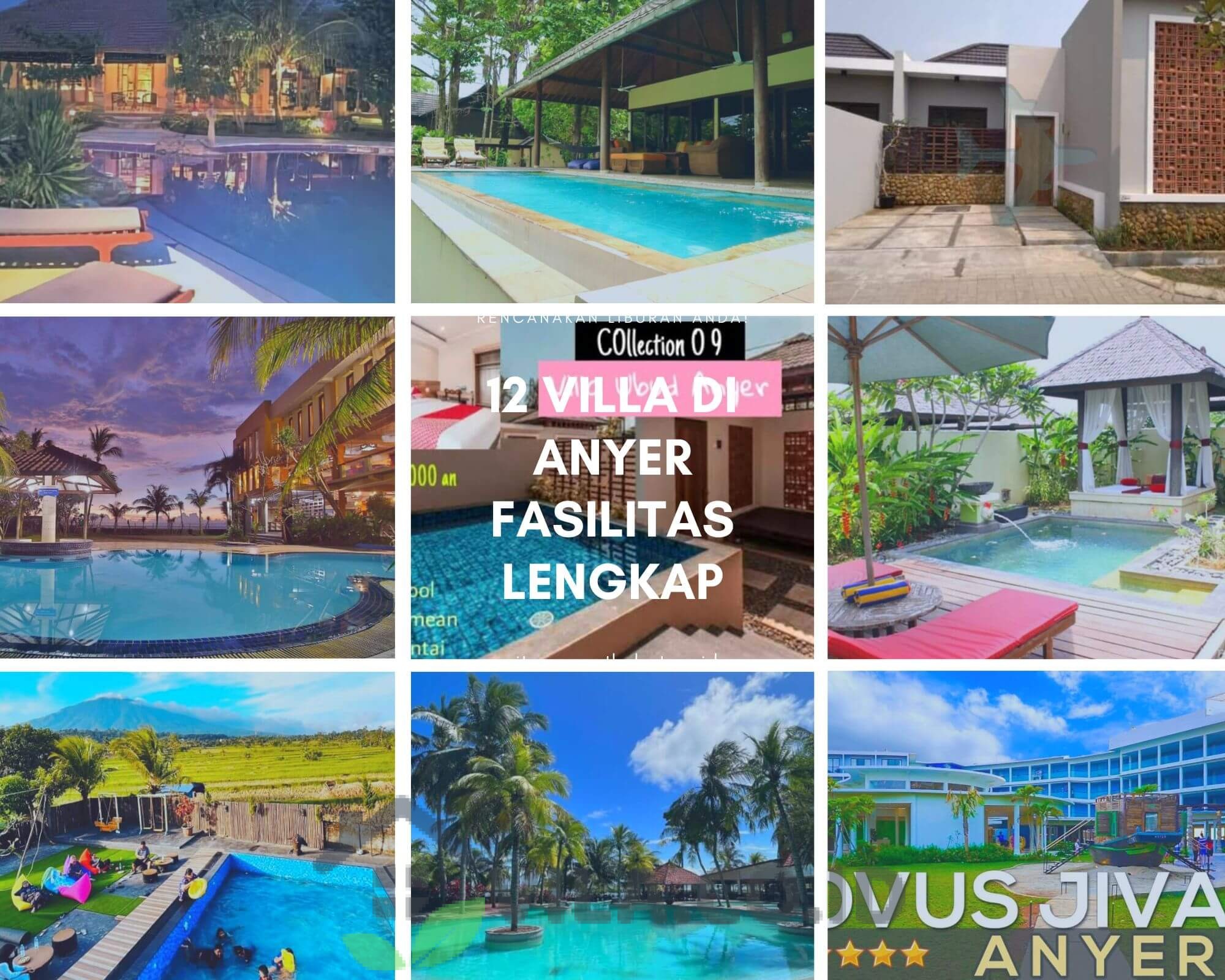 12 Villa & Hotel di Anyer Private Pool Pinggir Pantai